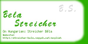 bela streicher business card