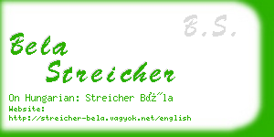 bela streicher business card